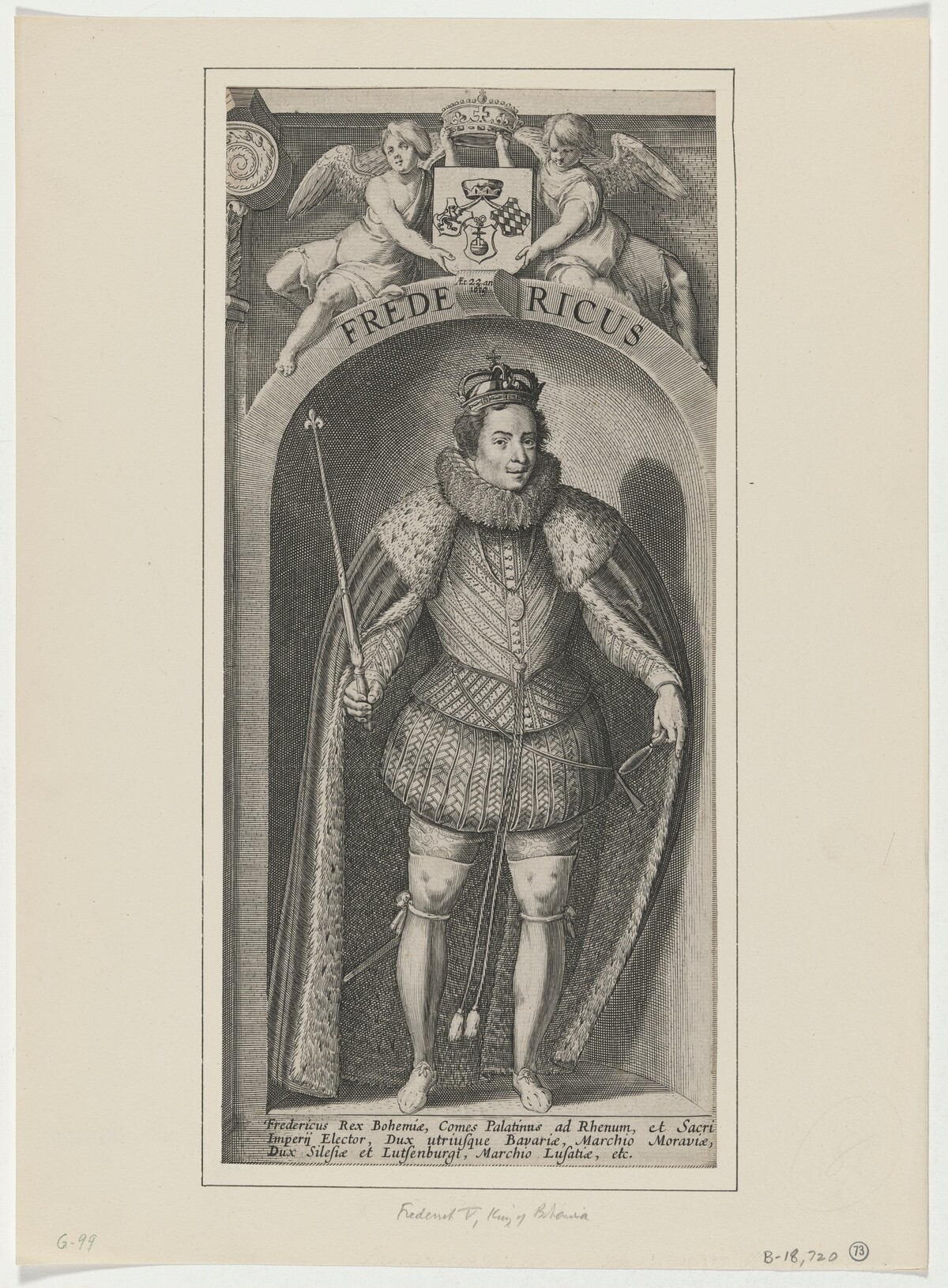 Frederick V, King of Bohemia, Standing in a Niche by Unknown Artist