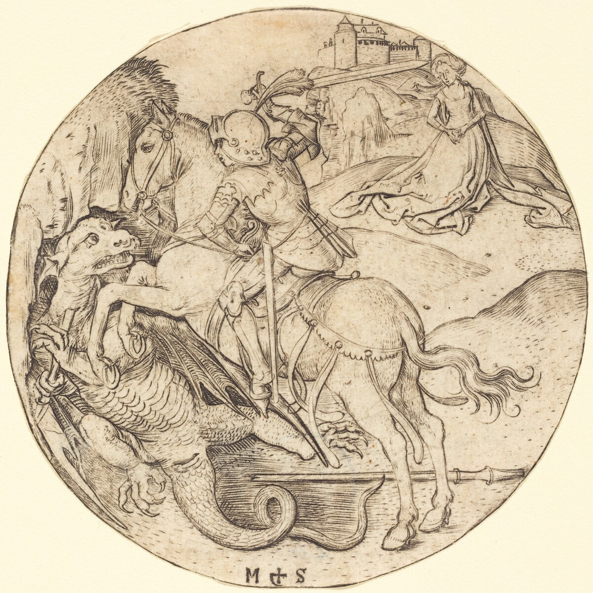 Saint George and the Dragon by Martin Schongauer
