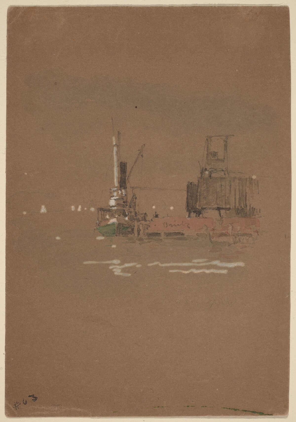 Hudson River Brick Piers by Jasper Francis Cropsey