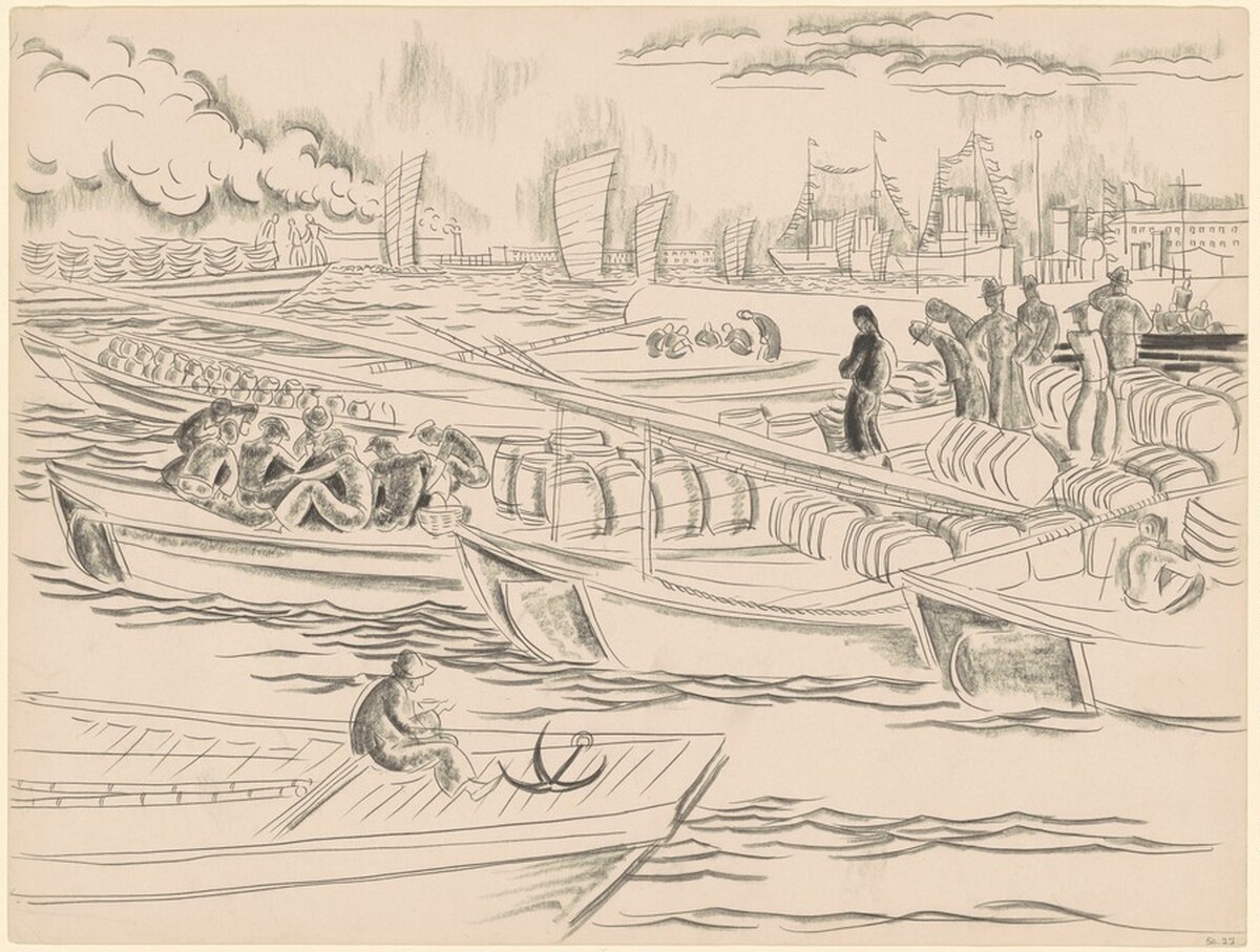 Shanghai Harbor by Thomas S. Handforth