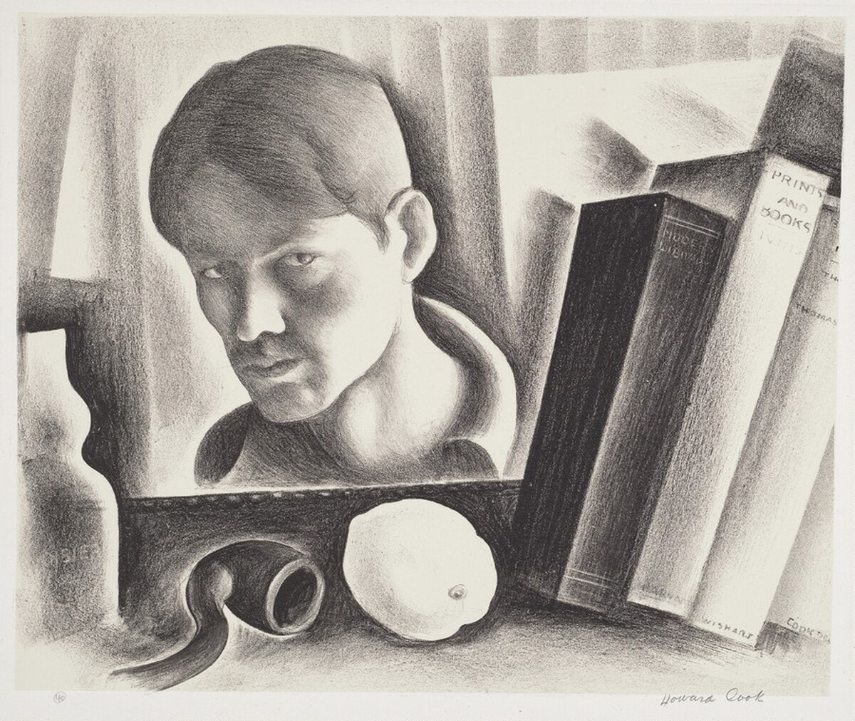 Self-Portrait, Paris by Howard Cook