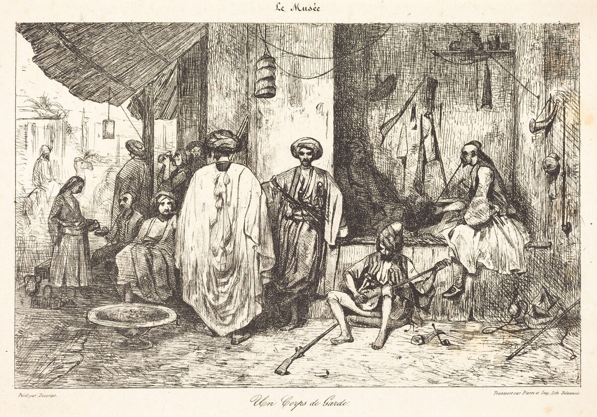 Un Corps de Garde by Alexandre-Gabriel Decamps
