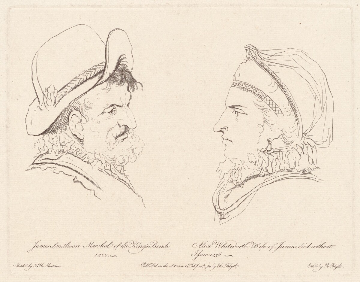 James Smithson and Alice Whitworth by Robert Blyth, after John Hamilton Mortimer