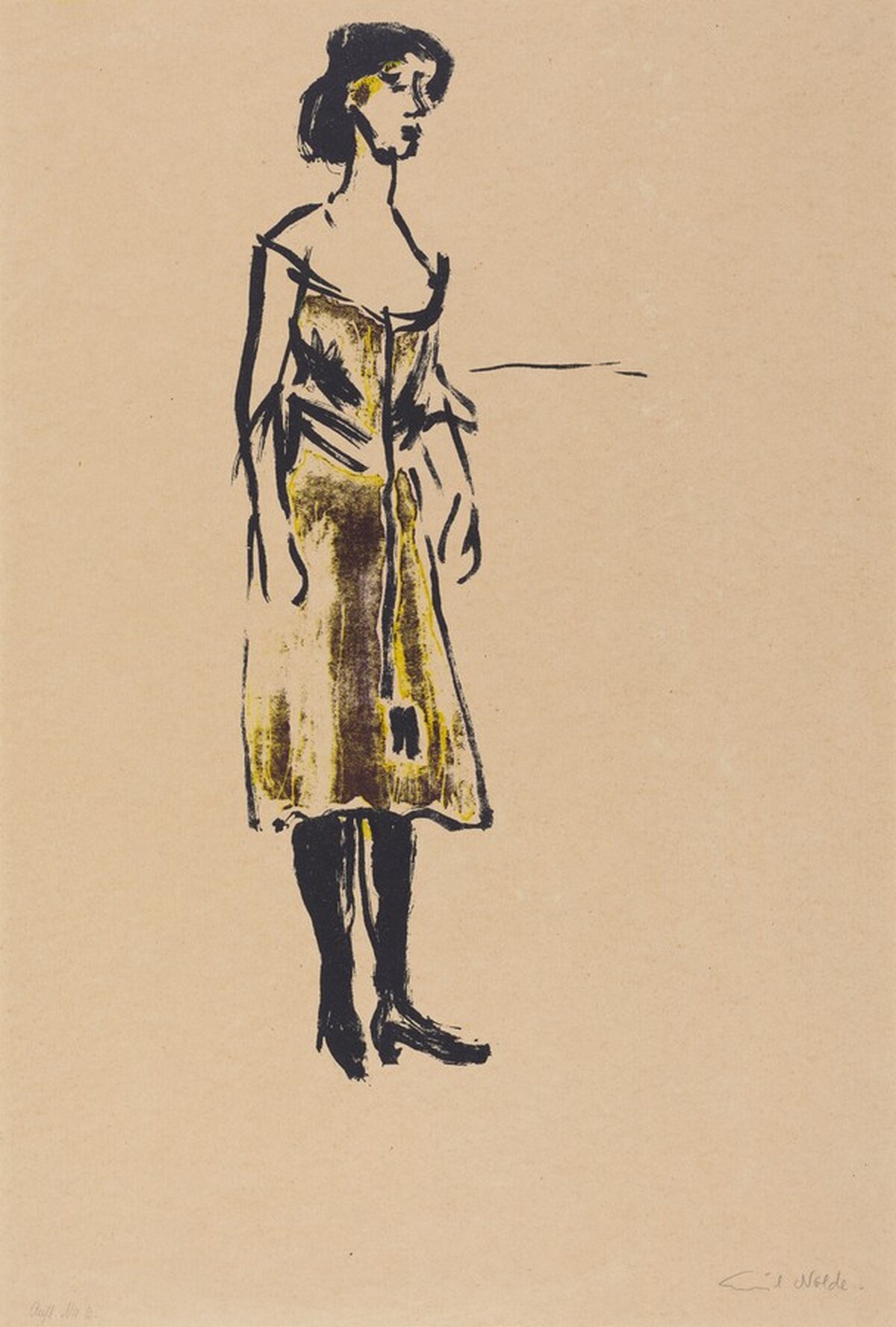 Tingeltangel Singer (Tingeltangel-Sangerin) by Emil Nolde