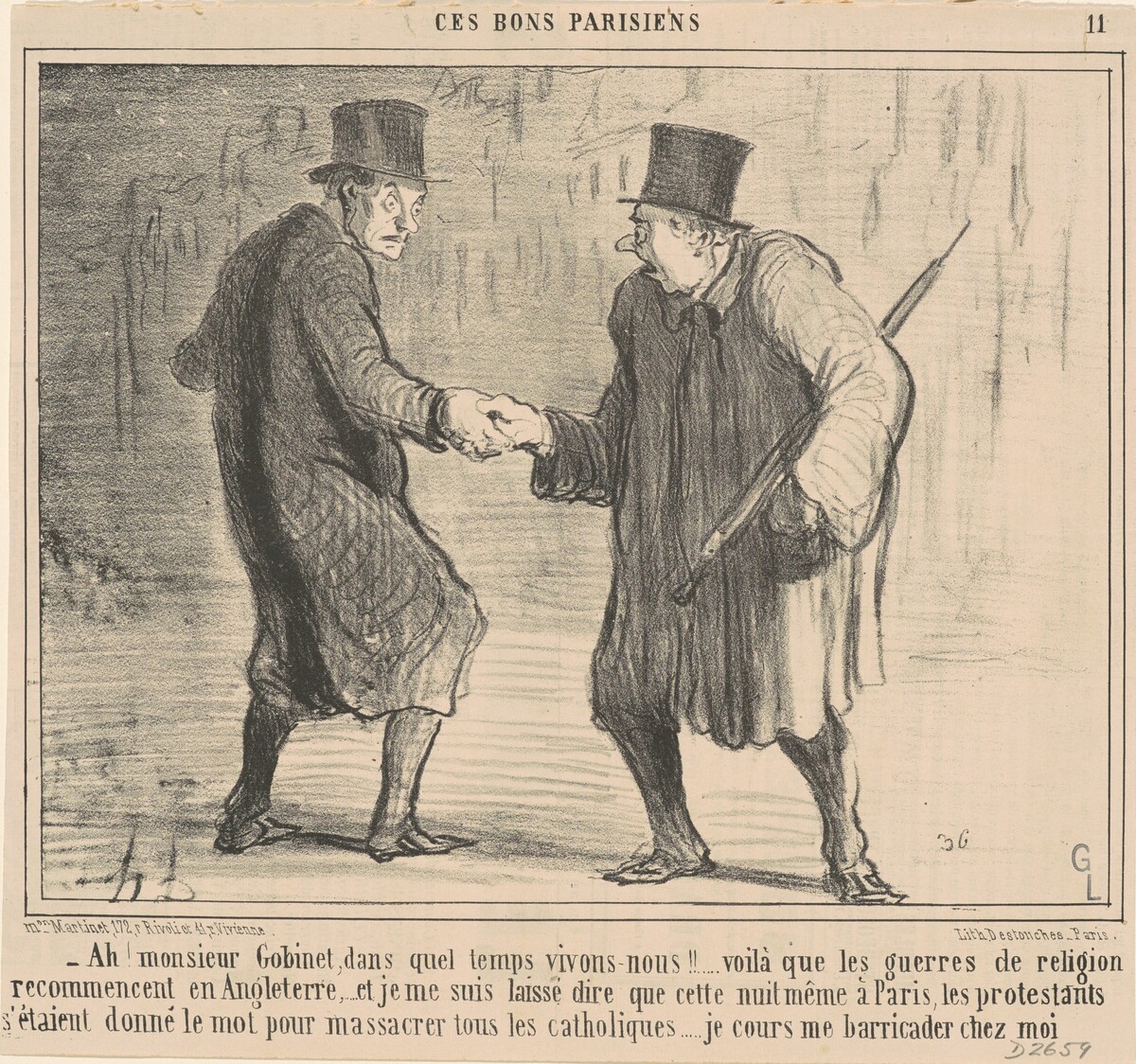 Ah! Monsieur Gobinet, dans quel temps ... by Honoré Daumier