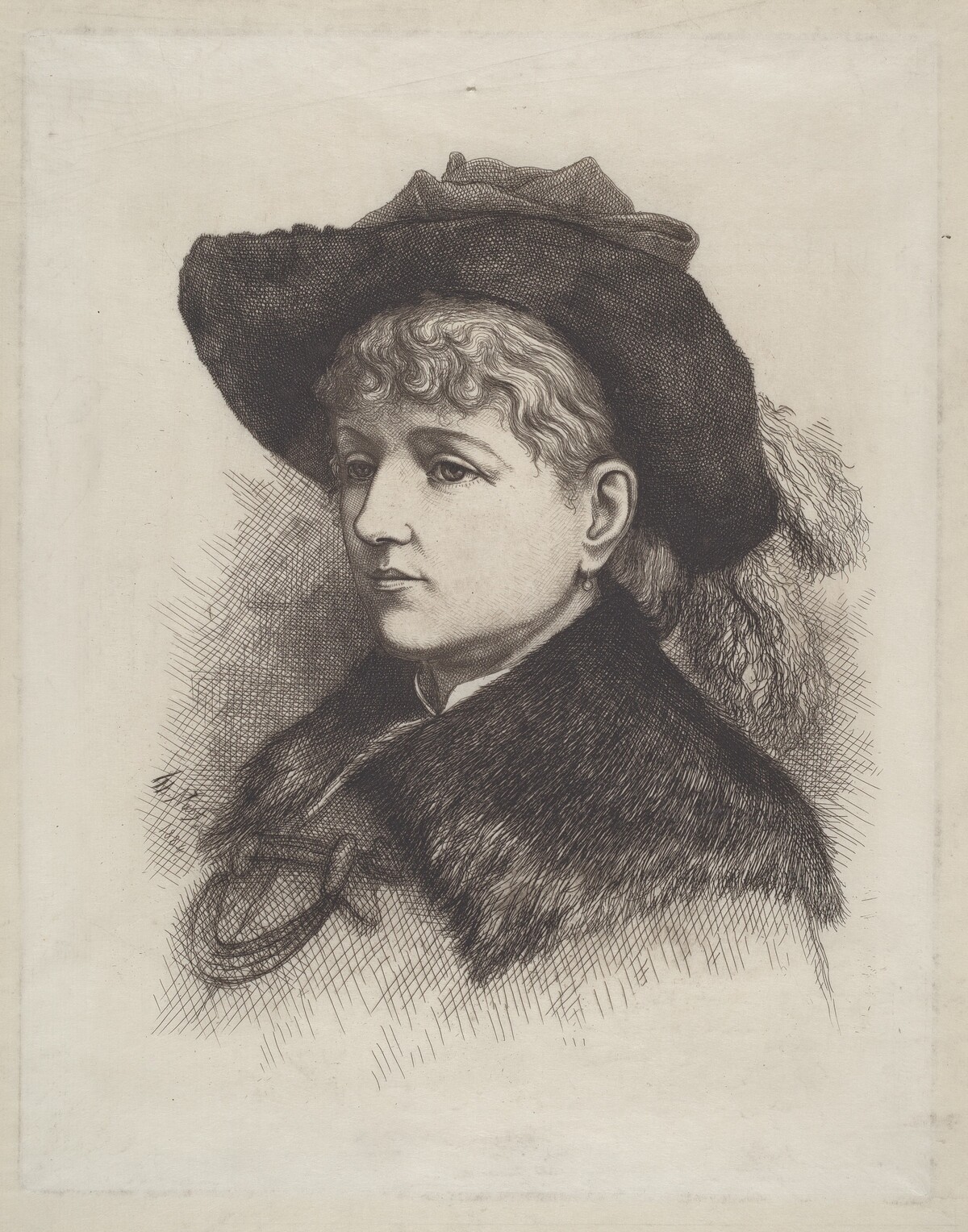 Portrait of the Artist's Wife, Sarah Edwards Nast by Thomas Nast