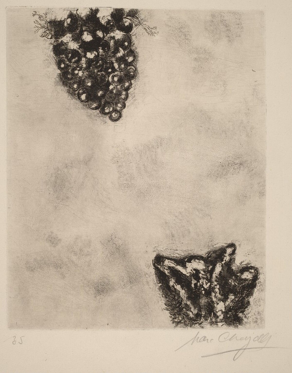 The Fox and the Grapes by Marc Chagall