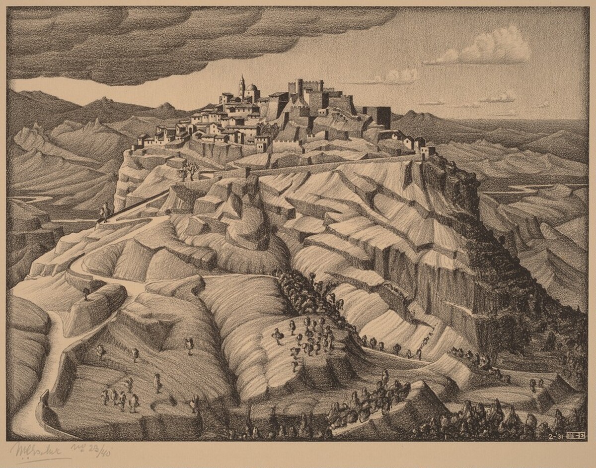 Santa Severina, Calabria by M.C. Escher