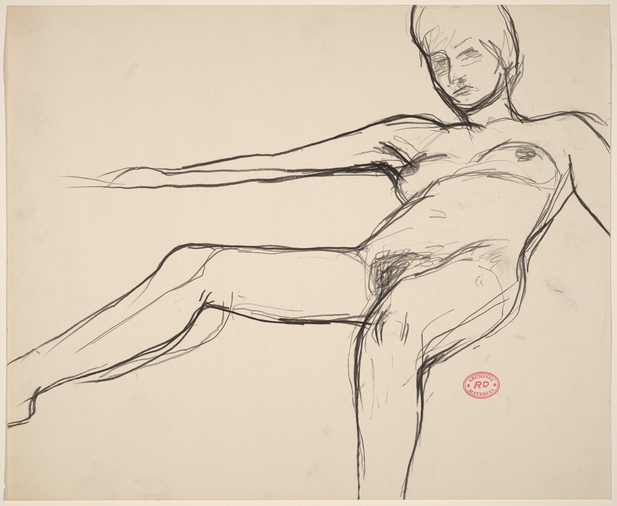 Untitled [female nude lying back] by Richard Diebenkorn