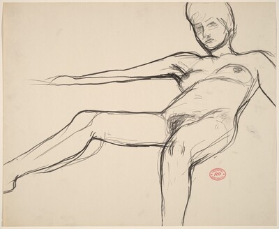 Untitled [female nude lying back]