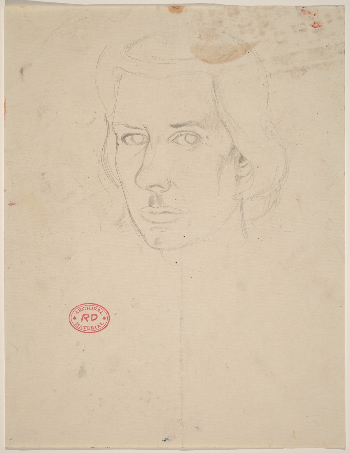 Untitled [head of a woman with short hair] by Richard Diebenkorn