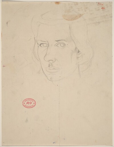 Untitled [head of a woman with short hair]