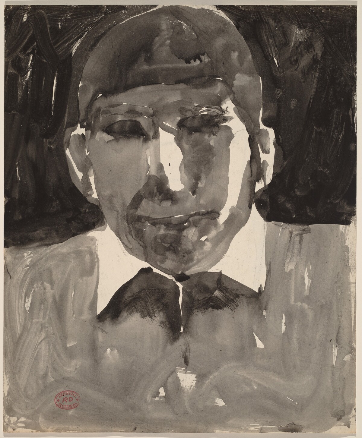 Untitled [man with a white collar] [recto] by Richard Diebenkorn