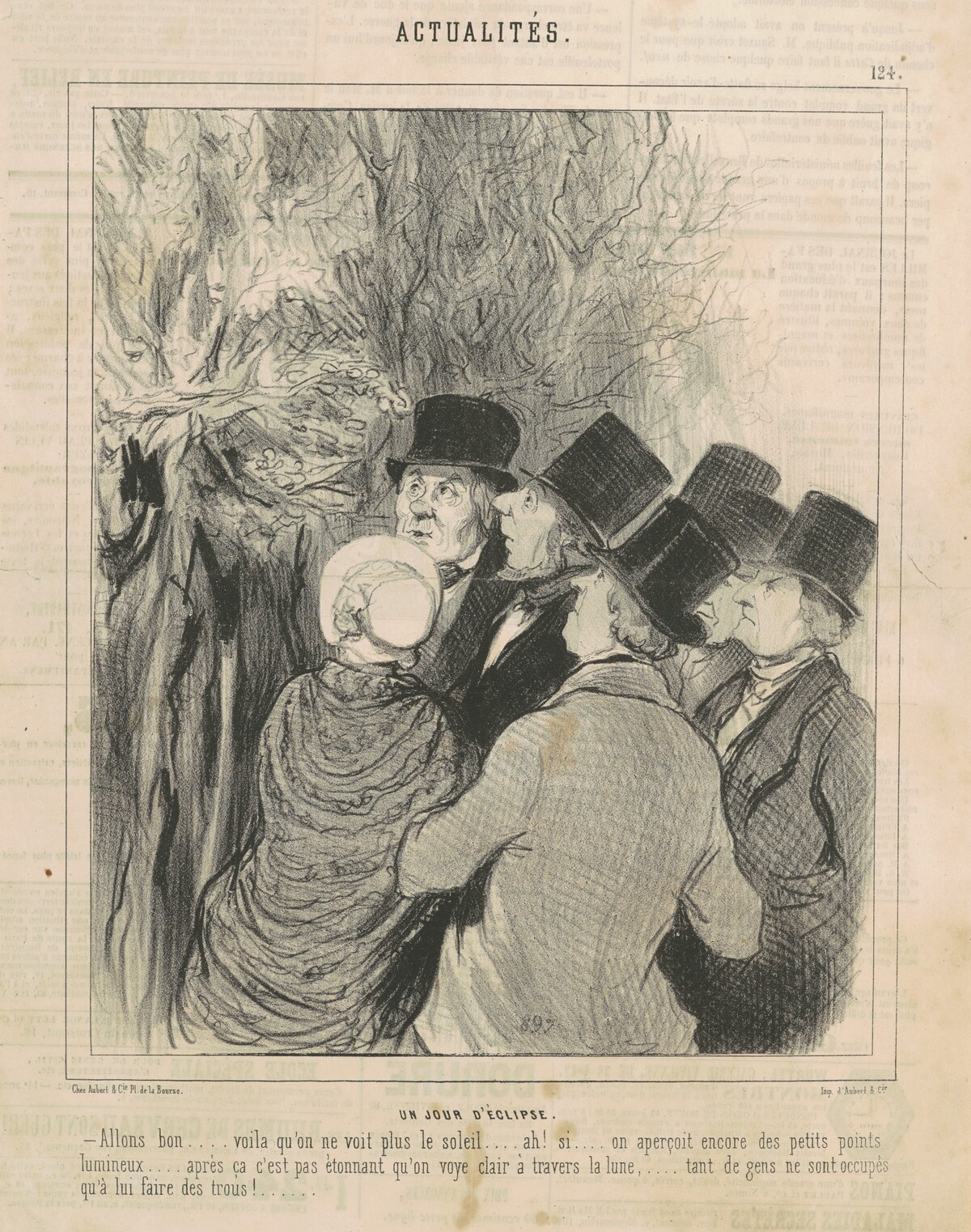Un jour déclipse by Honoré Daumier