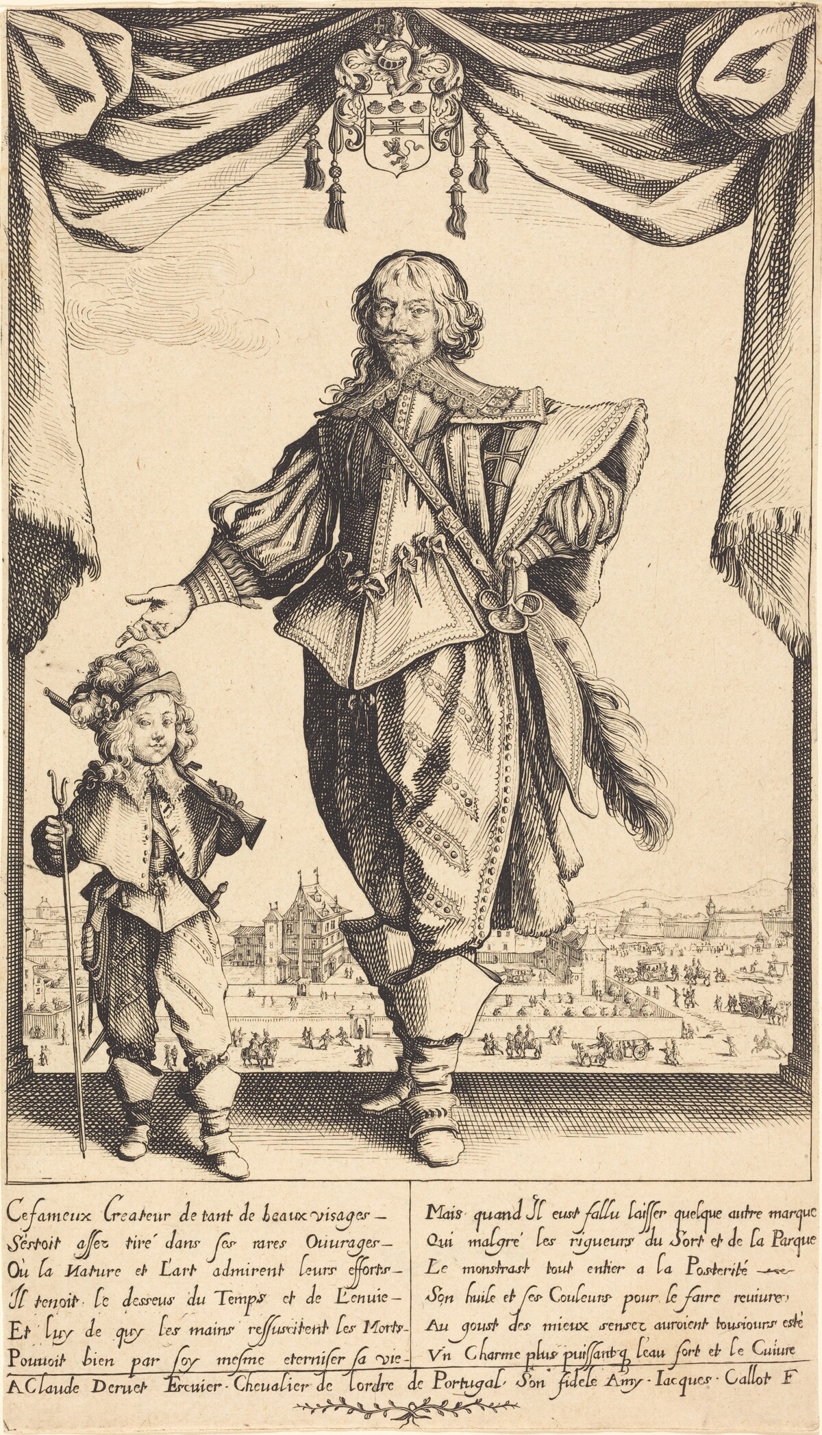 Claude Deruet and his Son, Jean by Jacques Callot