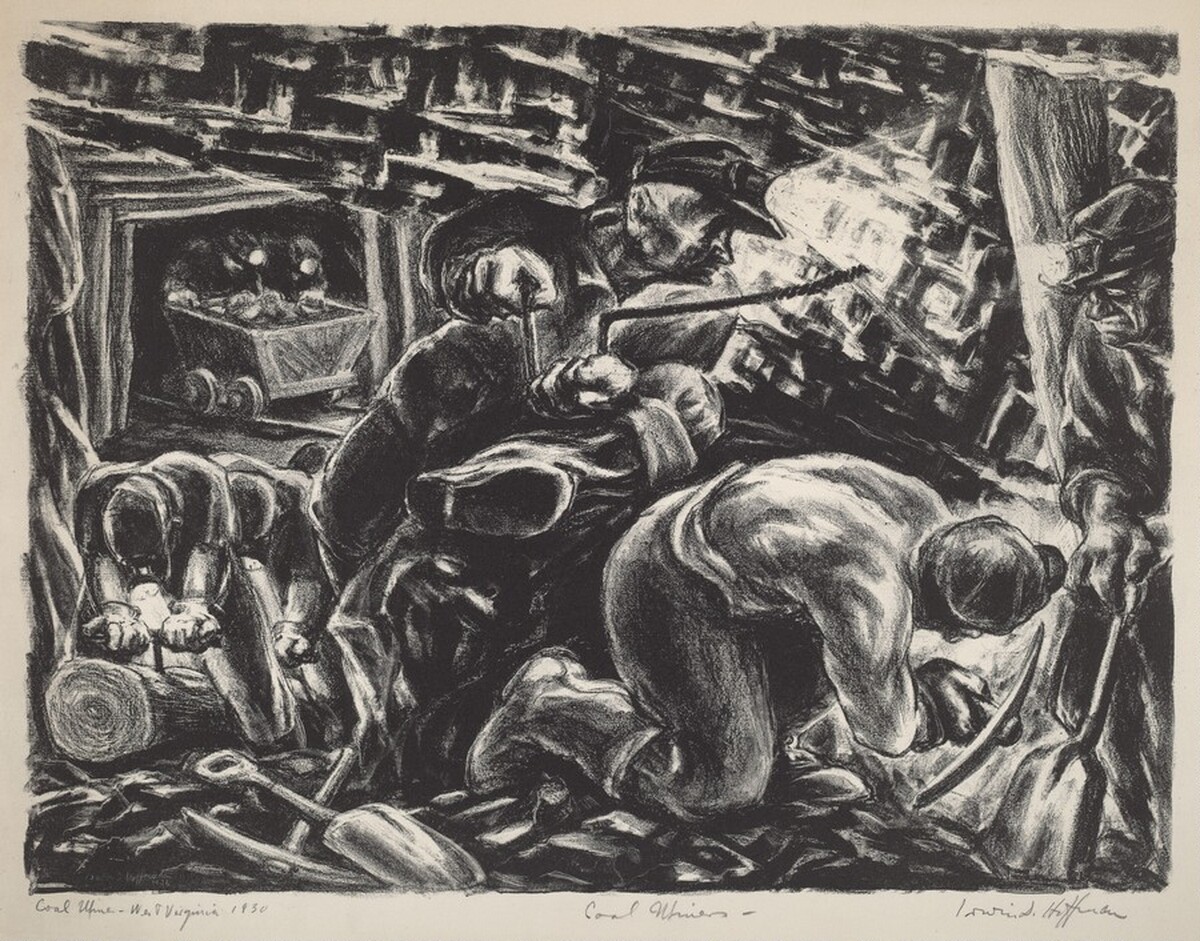 Coal Mine - West Virginia 1930 by Irwin D. Hoffman