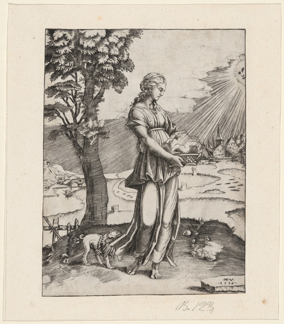 The Cumaen Sibyl by Agostino Veneziano