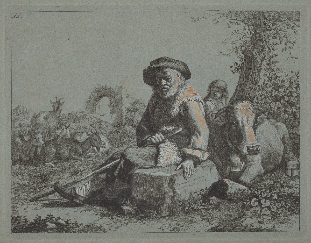 Seated Old Man by Francesco Londonio