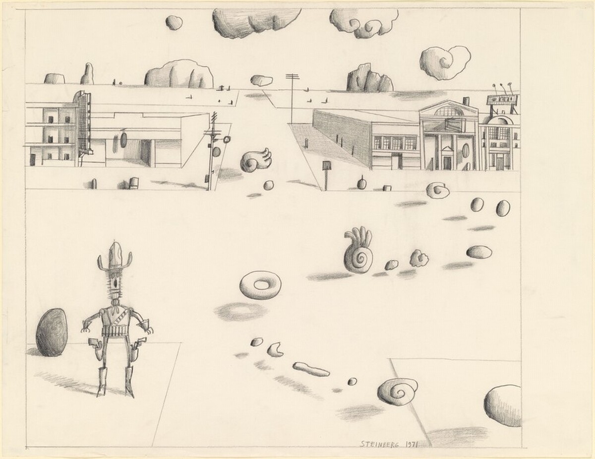Untitled (Ghost Town) by Saul Steinberg