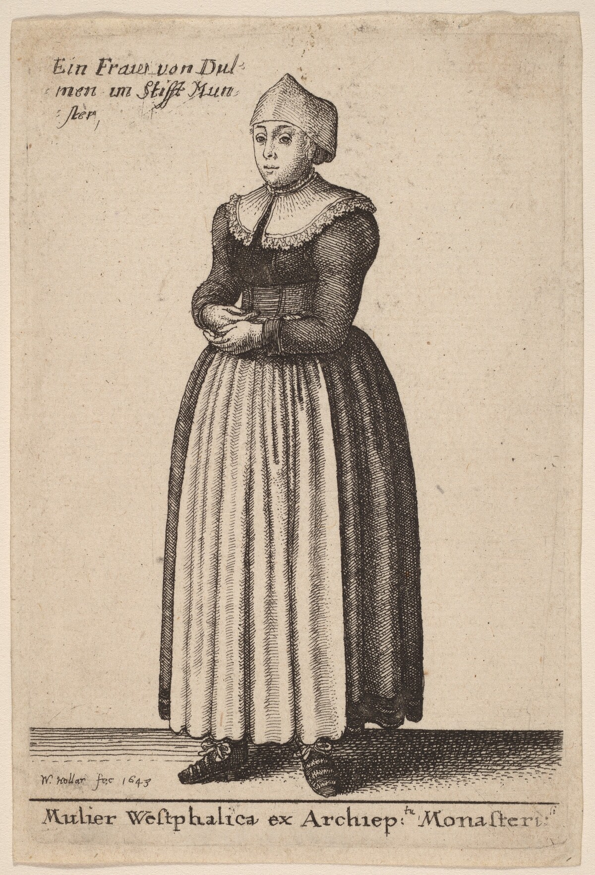 Mulier Westphalica ex Archiep Monasteri by Wenceslaus Hollar