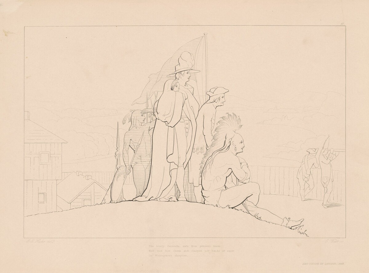 The Lovely Gertrude, Safe from Present Harm by Edward Webb, after George Elgar Hicks