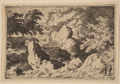 Three Men on a Rock