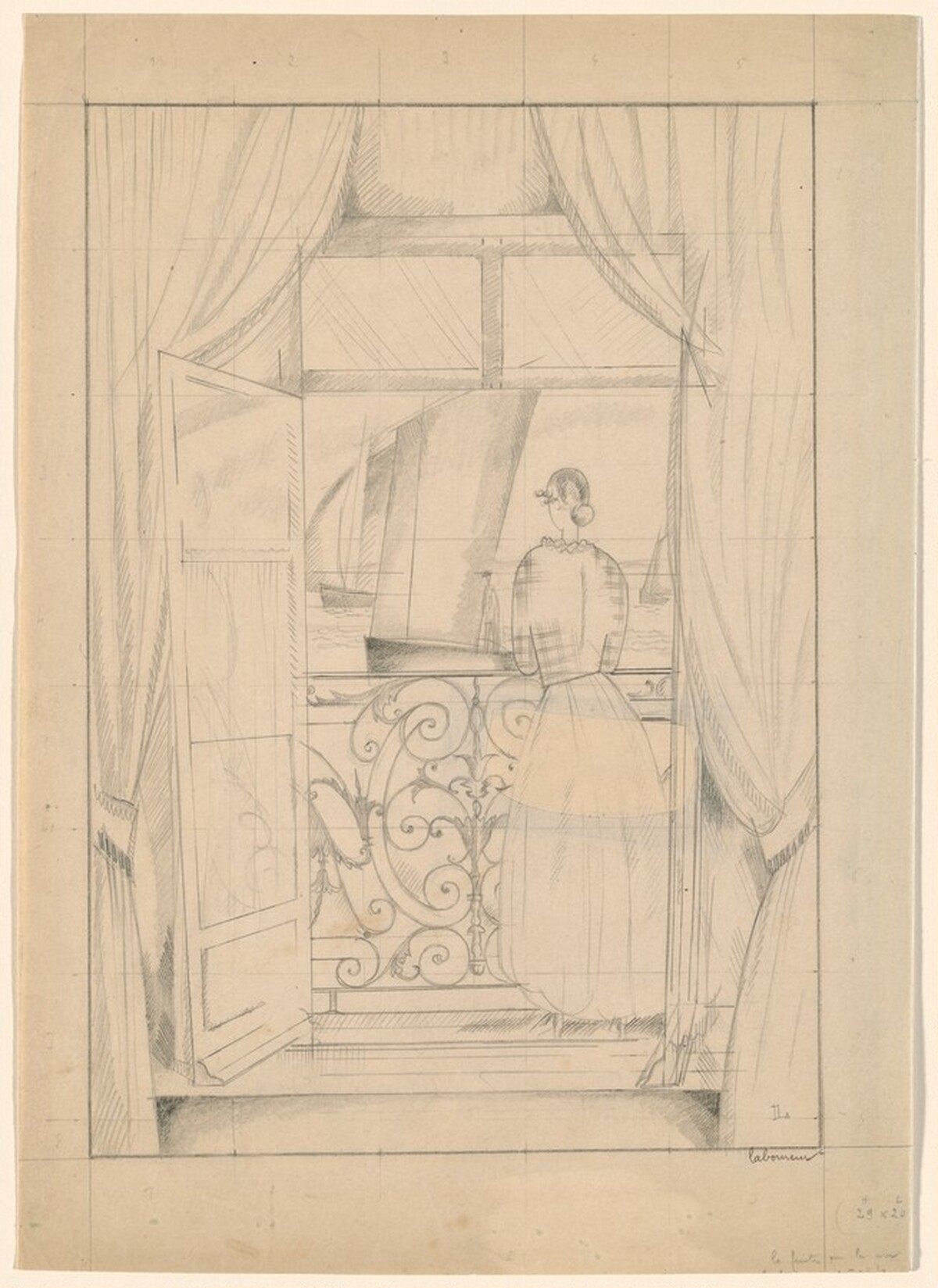 La Fenêtre sur la Mer (The Window onto the Sea) by Jean-Émile Laboureur
