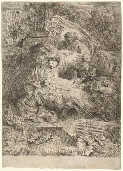 The Nativity with God the Father and the Holy Spirit