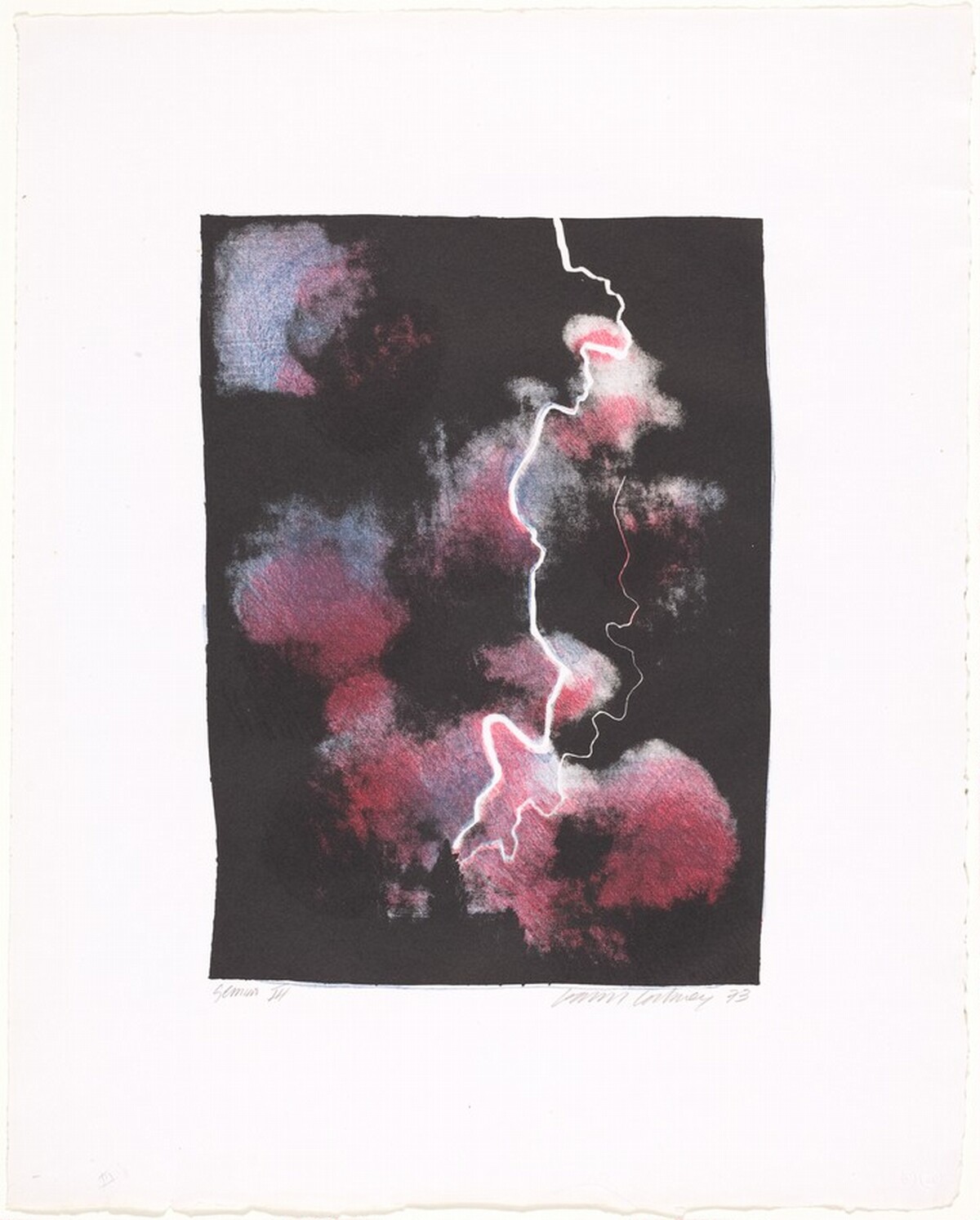 Smaller Study of Lightning by David Hockney