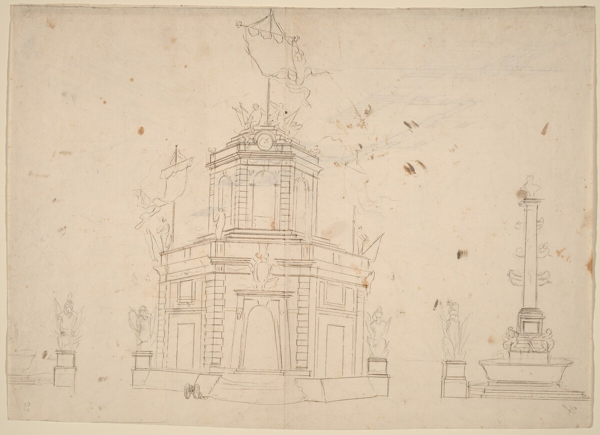 Study for "The Seconda Macchina for the Chinea of 1753: The Quarters of the Royal Militia" by Paolo Posi