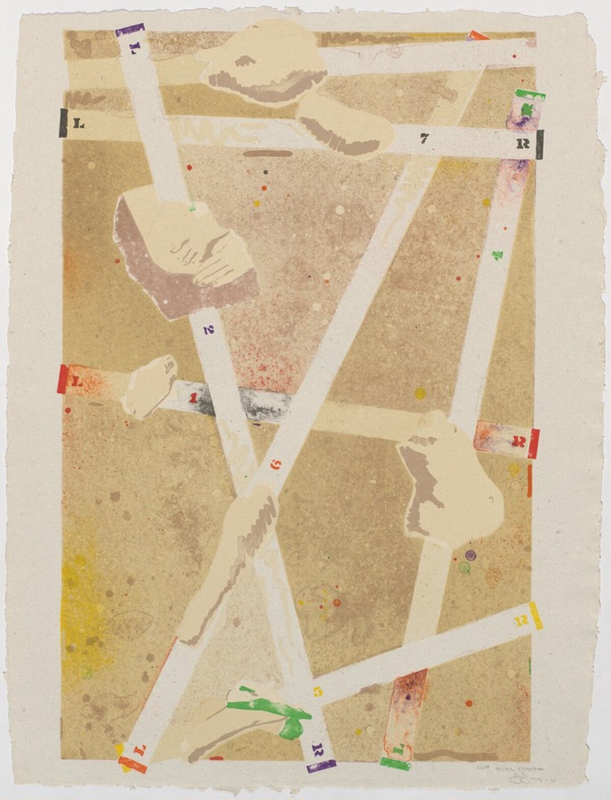 Four Panels from Untitled 1972 [D panel, trial proof 22] by Jasper Johns