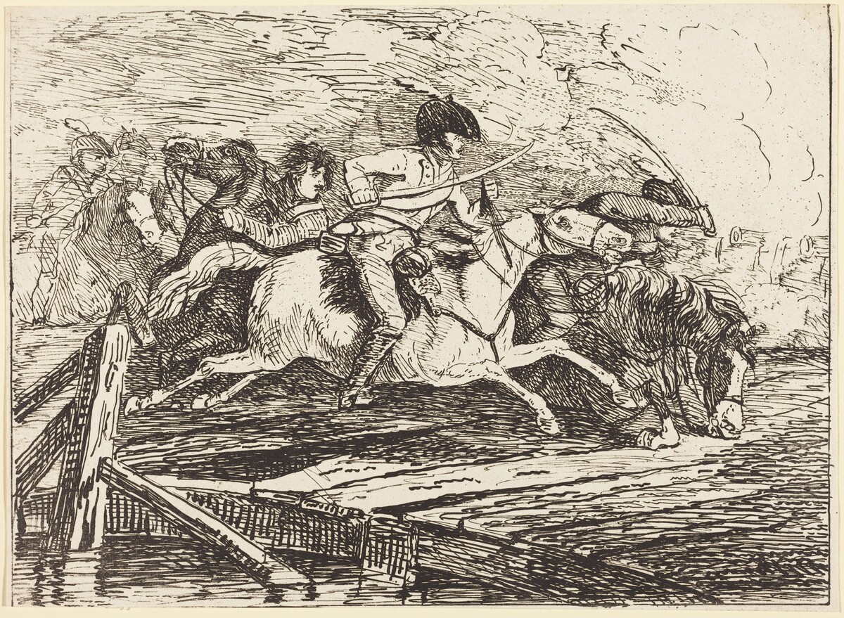 Cavalry Charging by Conrad Gessner