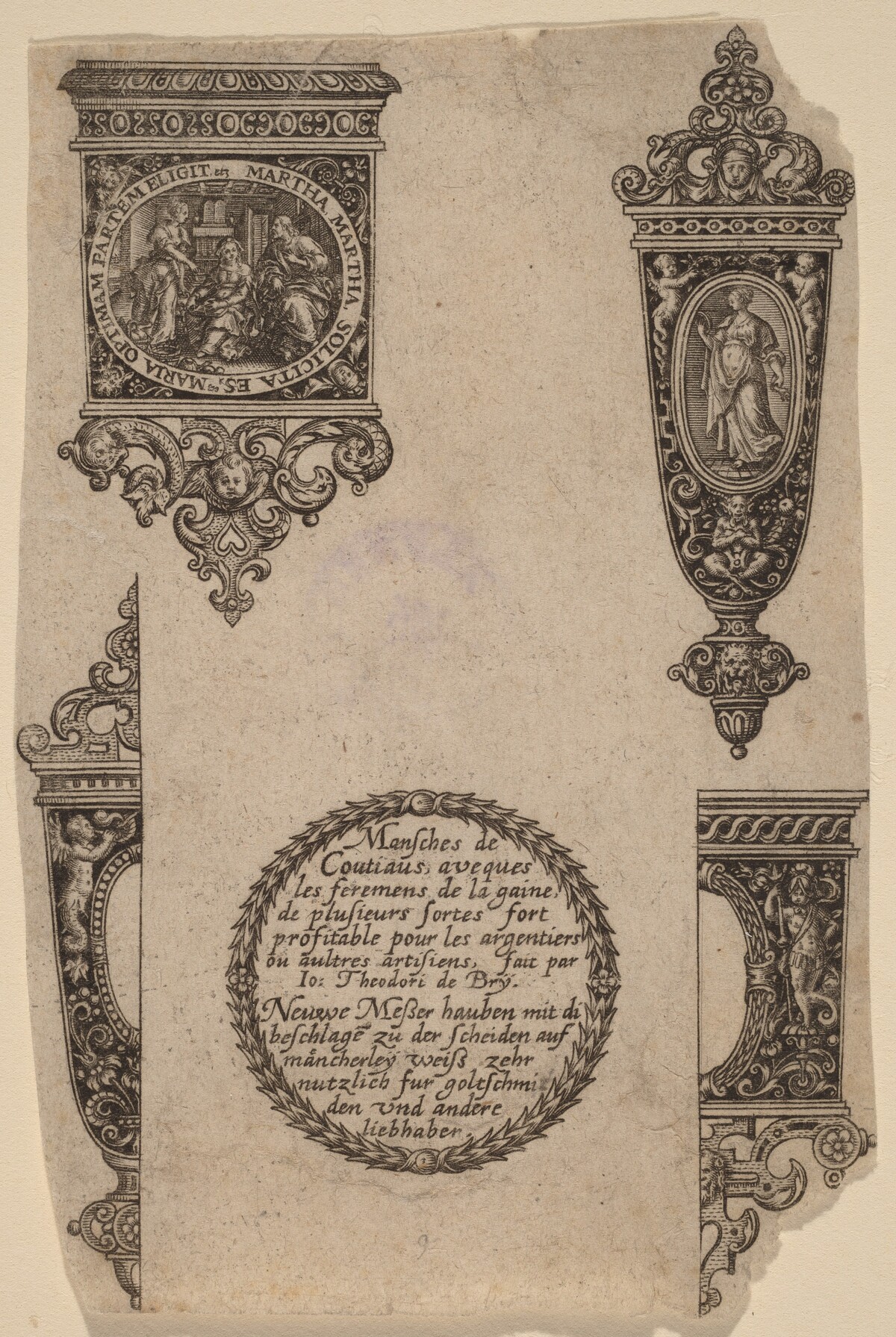 Ornament for Knife Handle by Theodor de Bry