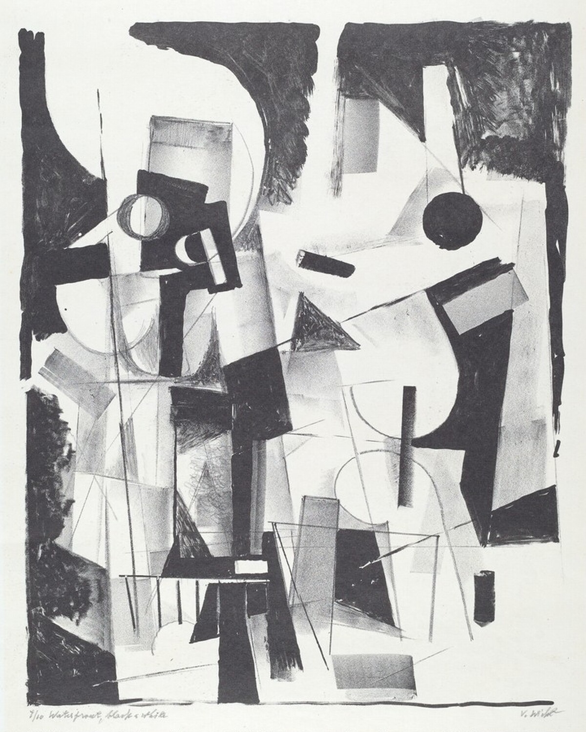 Waterfront, Black & White by John von Wicht