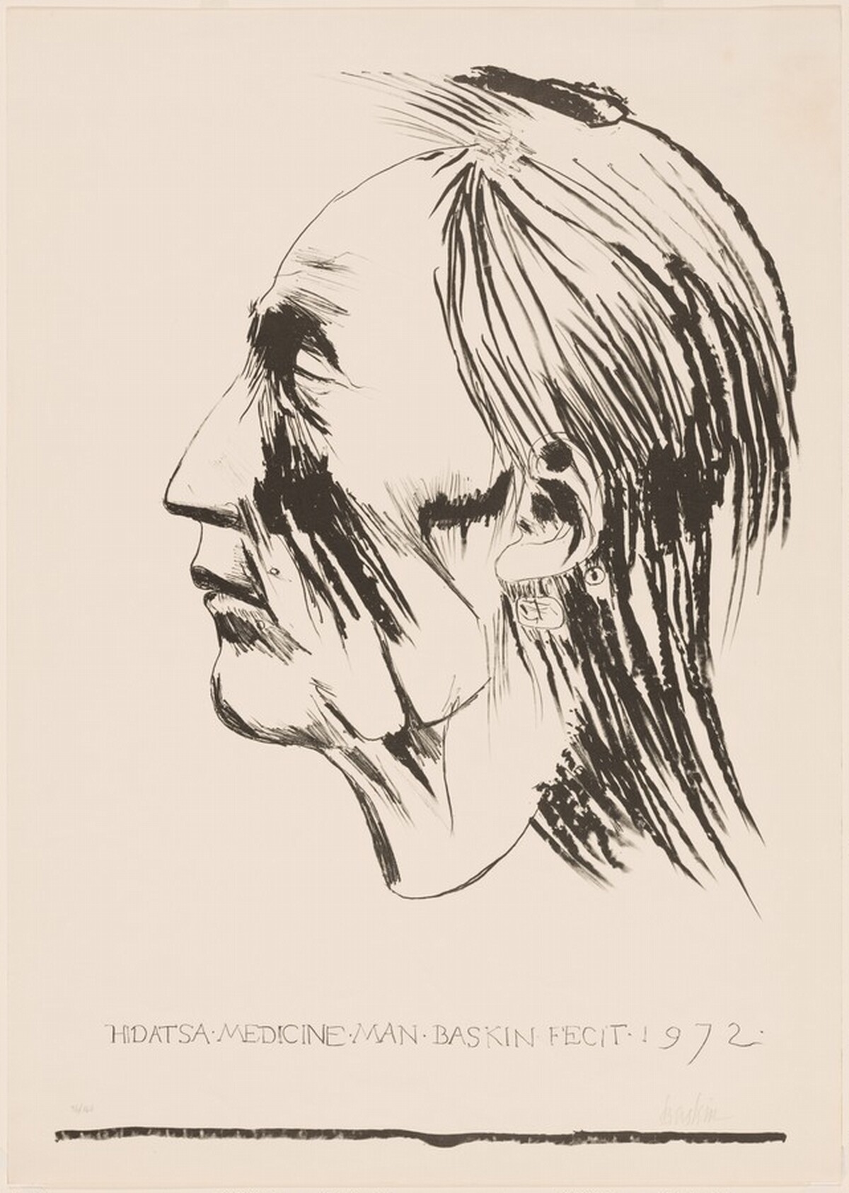 Hidatsa Medicine Man by Leonard Baskin