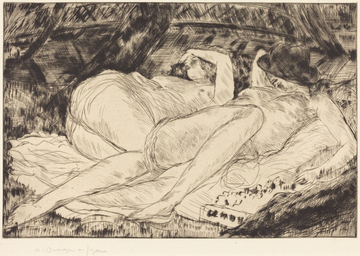 Les Demoiselles de la Marne by André Dunoyer de Segonzac