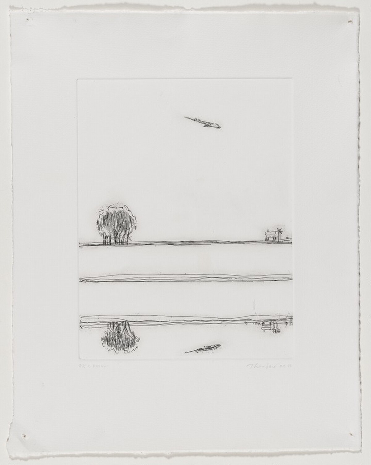 River and Airplane by Wayne Thiebaud