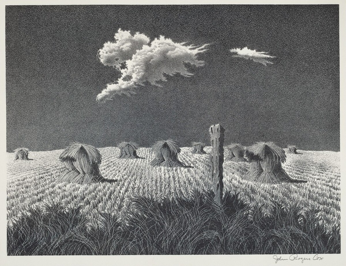 Wheat Shocks by John Rogers Cox