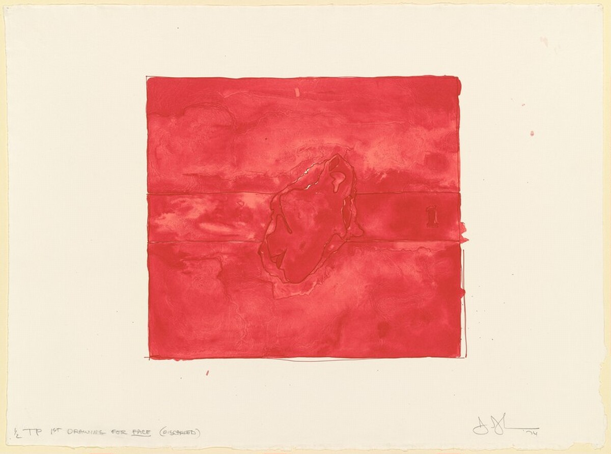 Face [trial proof] by Jasper Johns