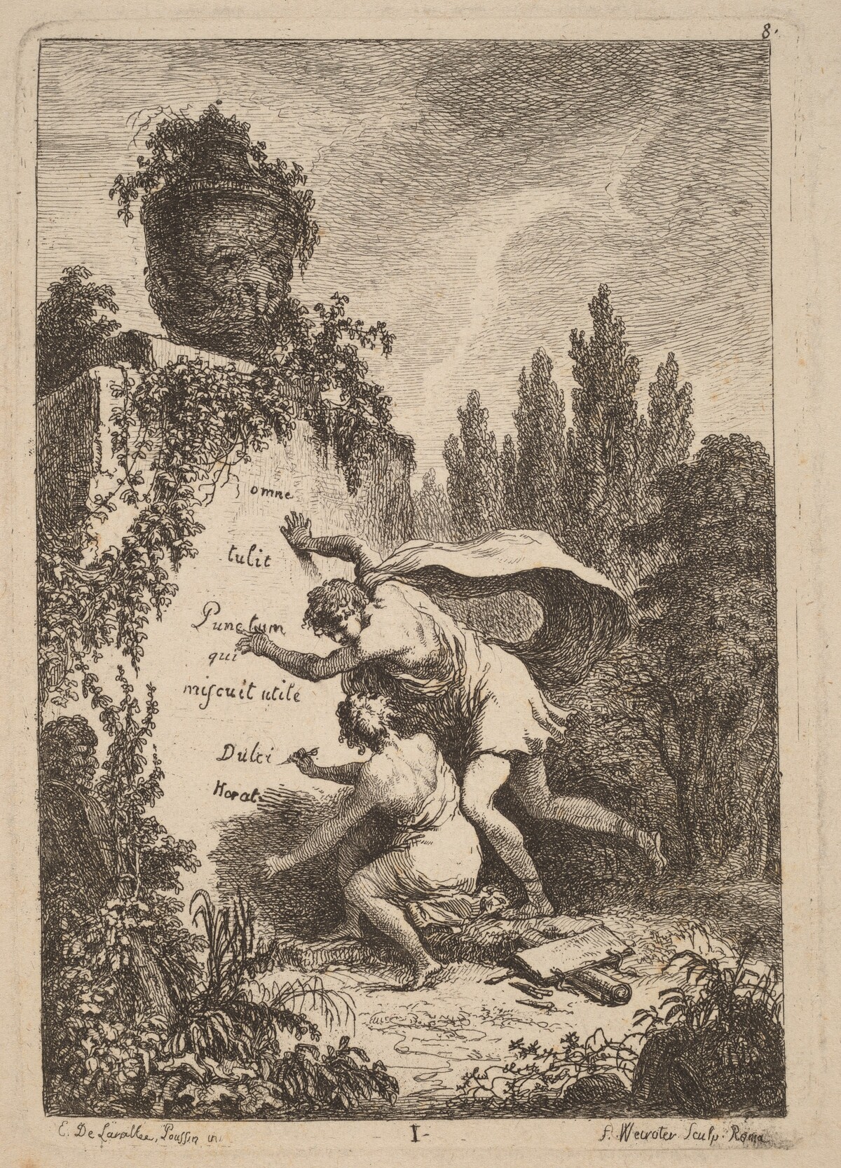 Nella Venuta in Roma: pl. 1 by Franz Edmund Weirotter after Étienne de Lavallée-Poussin
