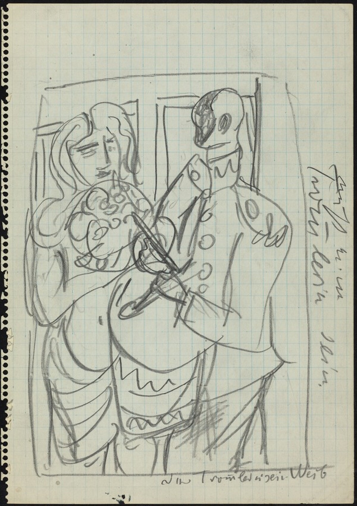 Ein Trommler und sein Weib by Max Beckmann