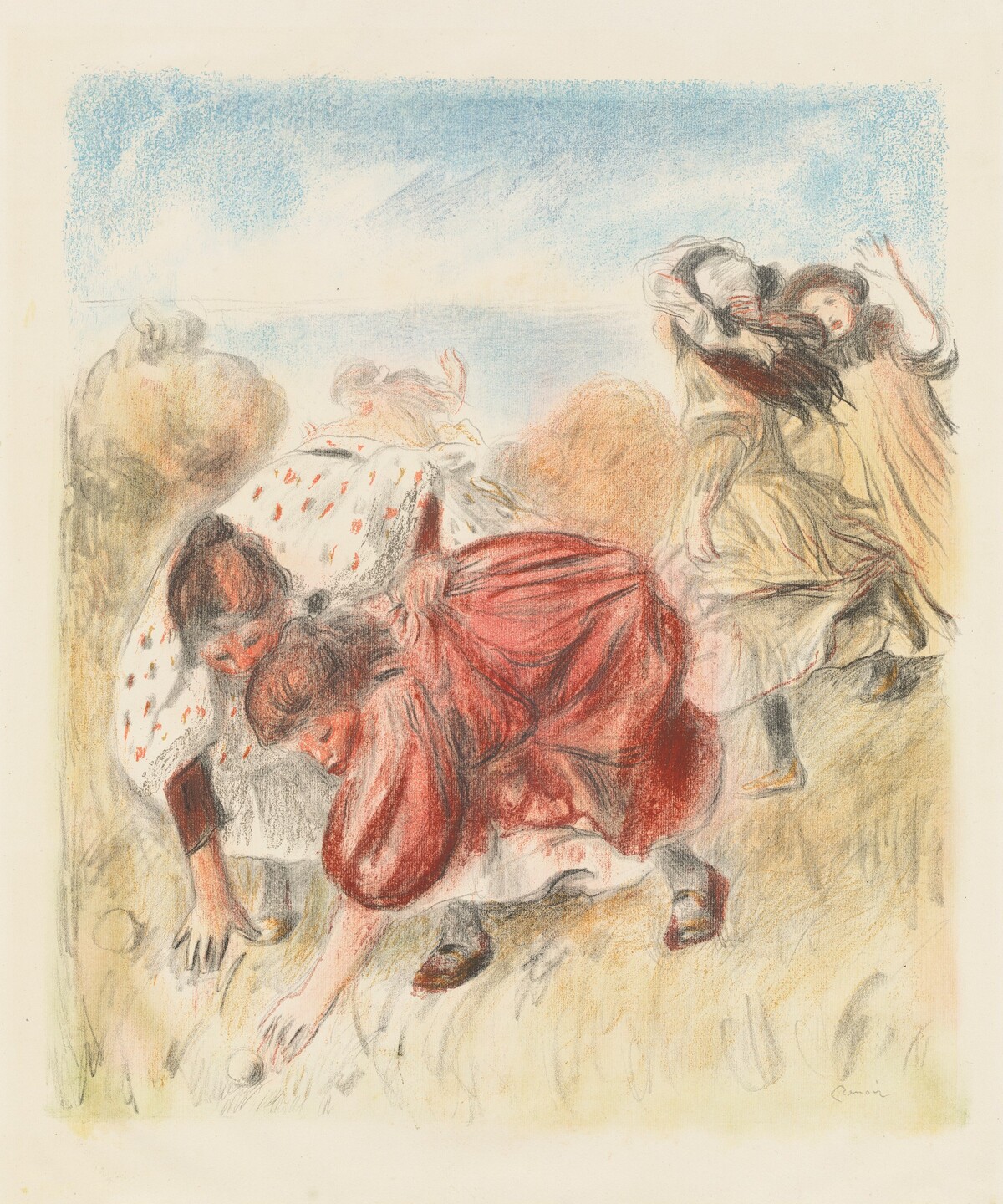 Children Playing Ball (Enfants jouant a la balle) by Auguste Renoir
