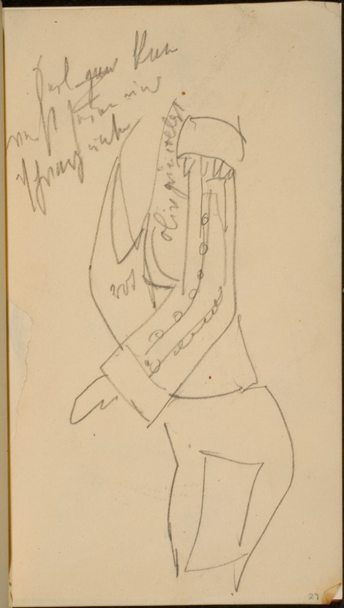 Zirkusartist im Kostüm (Circus Performer in Costume) [?] [p. 29] by Max Beckmann