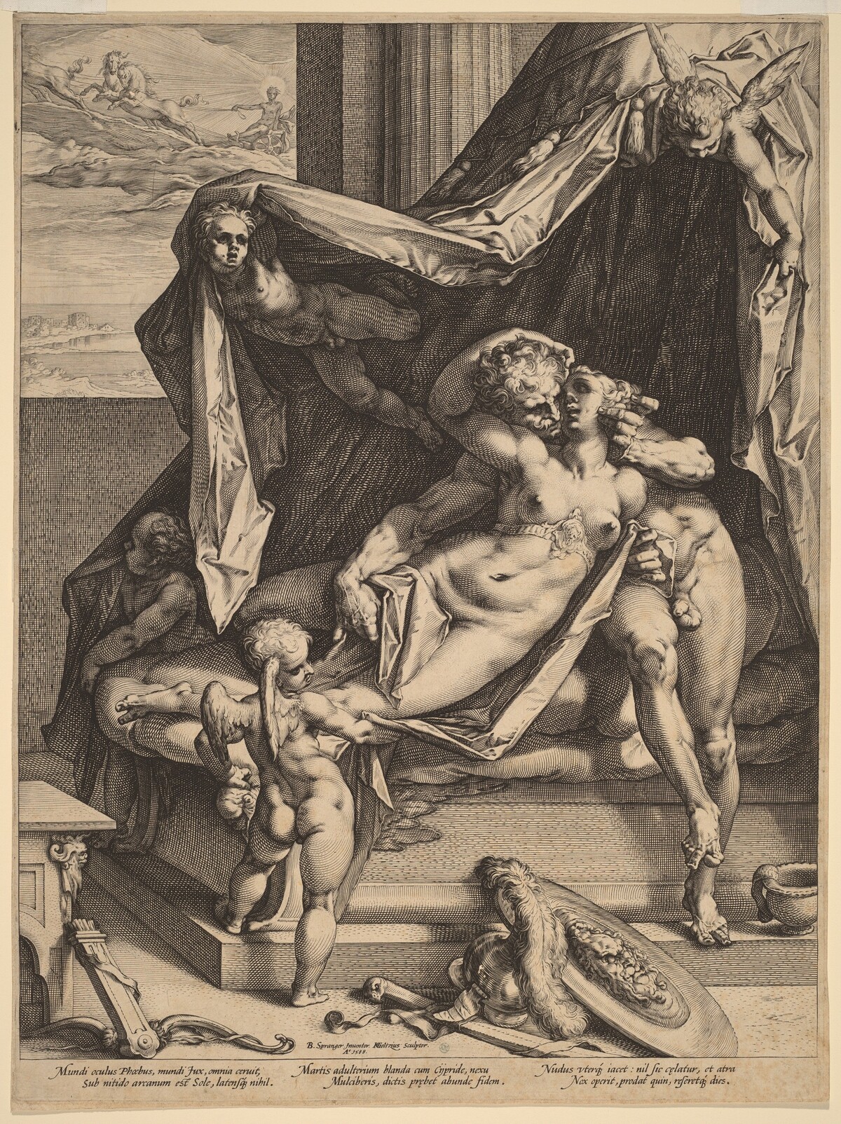 Mars and Venus by Hendrik Goltzius, after Bartholomaeus Spranger