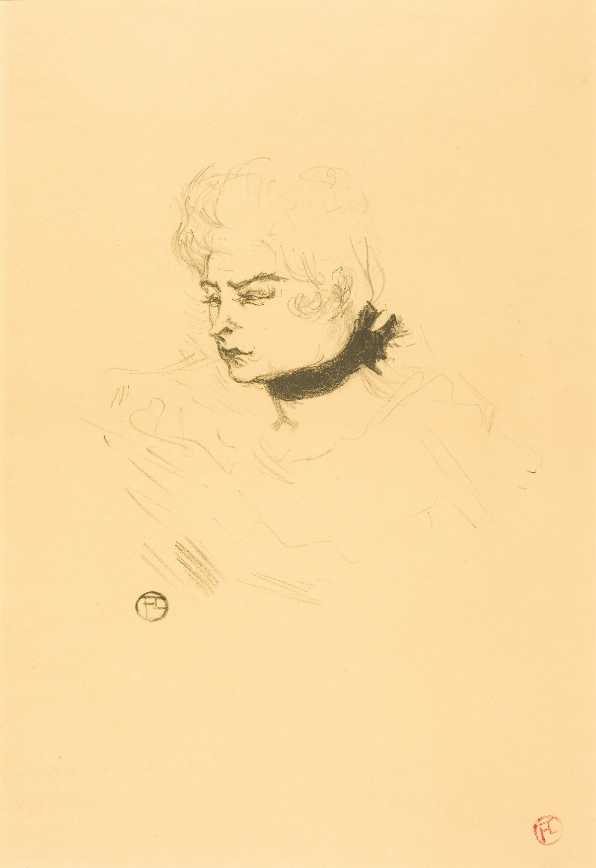 Mlle. Pois Vert by Henri de Toulouse-Lautrec