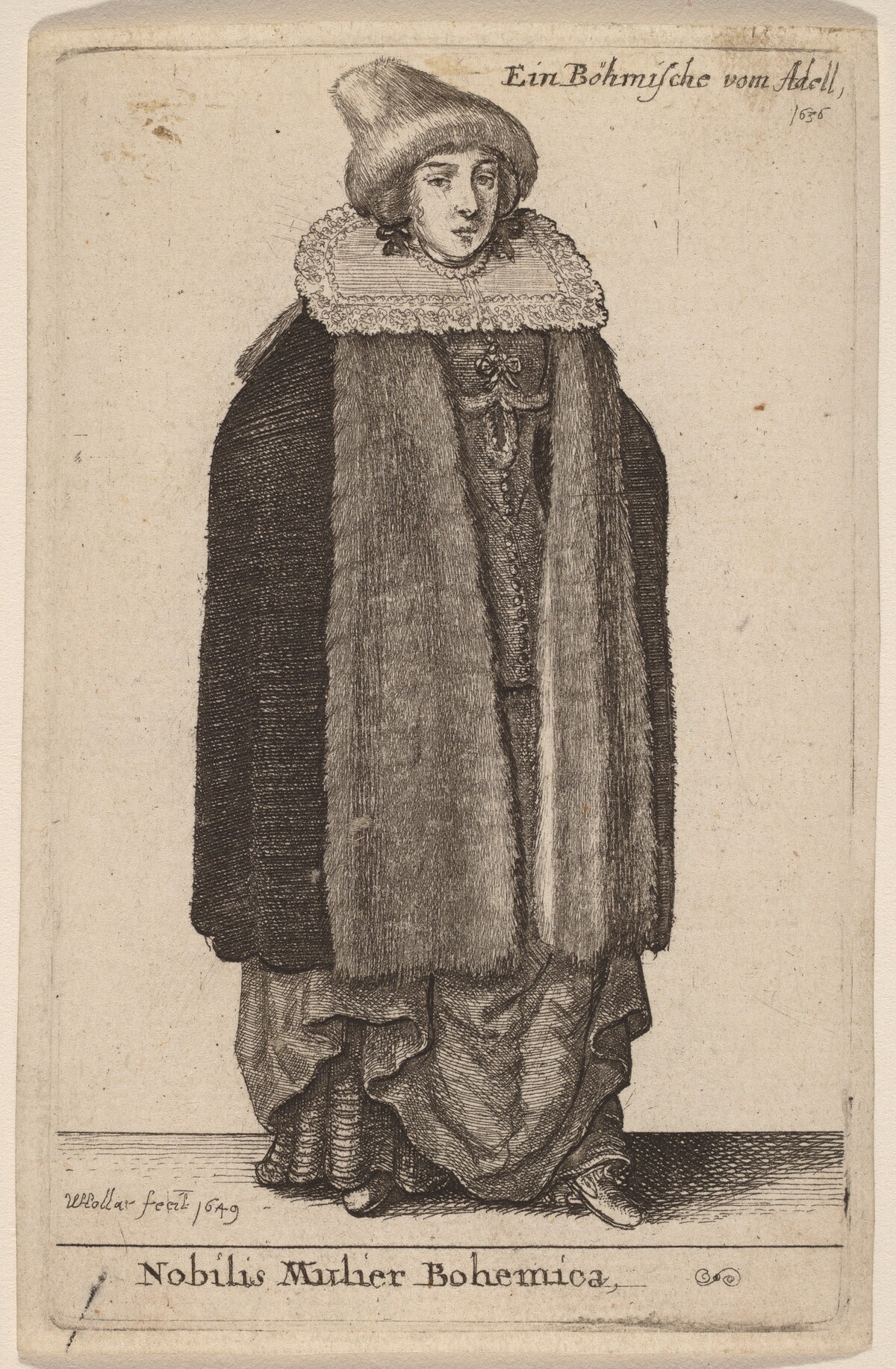 Nobilis Mulier Bohemica by Wenceslaus Hollar