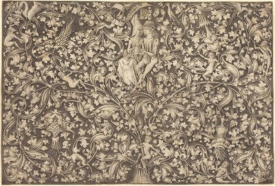 Ornament Panel with Two Lovers