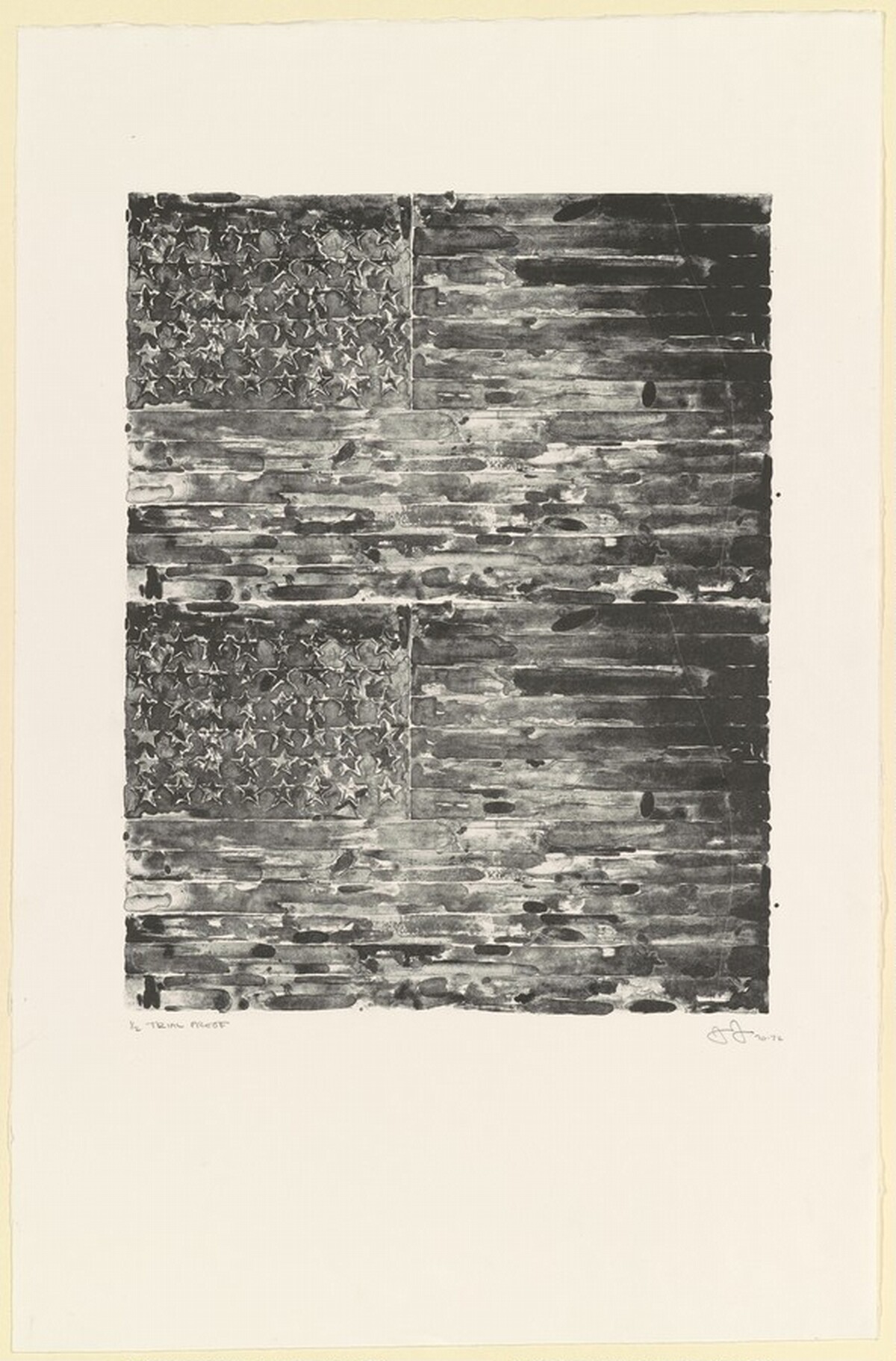 Two Flags [trial proof] by Jasper Johns