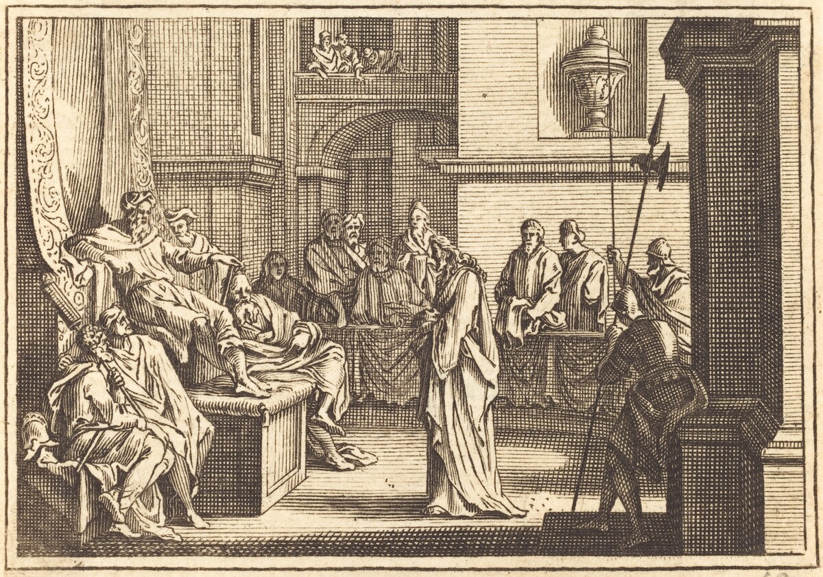 Christ before Herod by after Sébastien Le Clerc I
