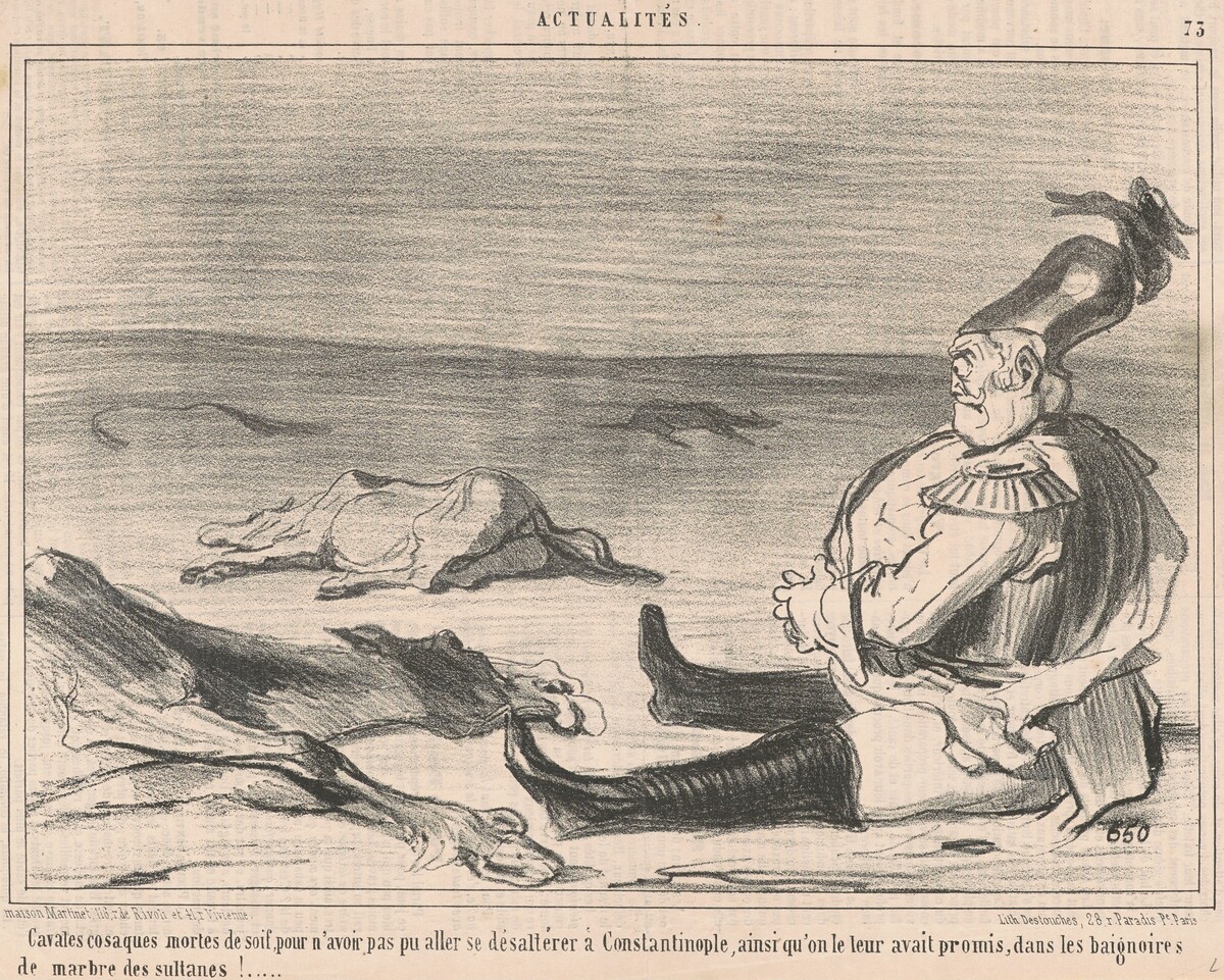 Cavales cosaques mortes de soif ... by Honoré Daumier